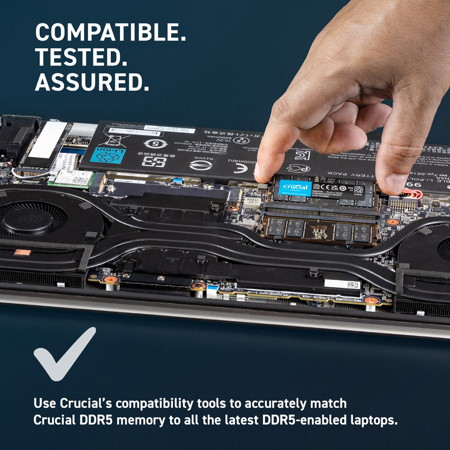 Crucial 16GB DDR5 5600MHz CL46 SODIMM Memory Module CT16G56C46S5
