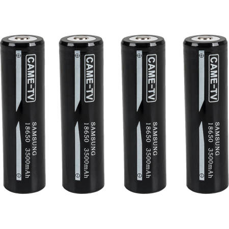 Came-TV 4x 18650 3.7V 3500mAh Lithium-Ion Batteries with CM-4 Quad Charger