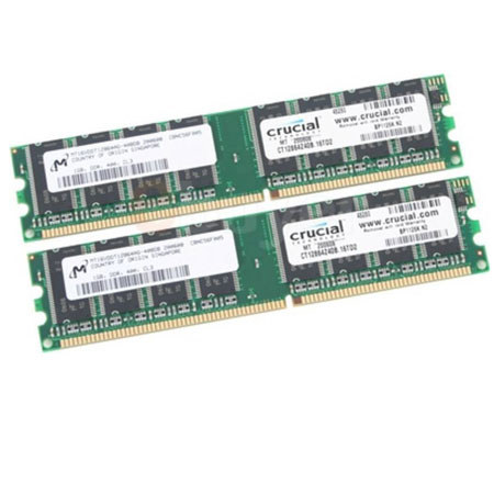 Crucial 2GB DIMM Desktop Memory Kit, PC-3200