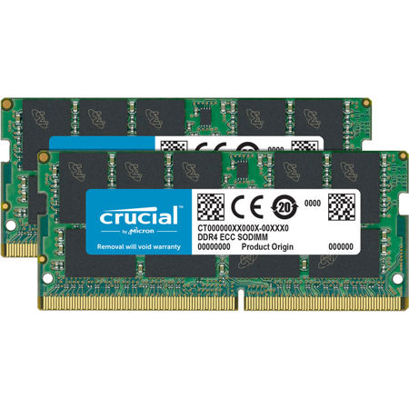 Crucial 32GB (2x 16GB) 2666 MT/S 260-Pin DDR4 SODIMM Memory Module