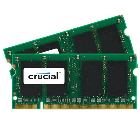 Crucial 4GB (2x2GB) 204-pin SODIMM DDR3 PC3-10600 Memory Module Kit for Mac