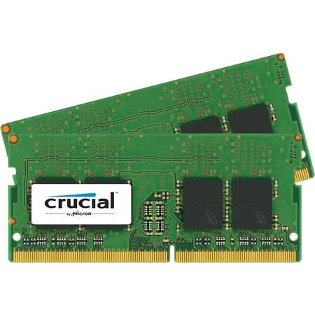 Crucial 16GB (2x 8GB) 260-Pin SODIMM DDR4 (PC4-19200) Server Memory Module Kit, CL=17, Unbuffered, 2400 MT/S Speed, Non-ECC, 1.2V, x8 Based, 1024Meg x 64, Single Ranked