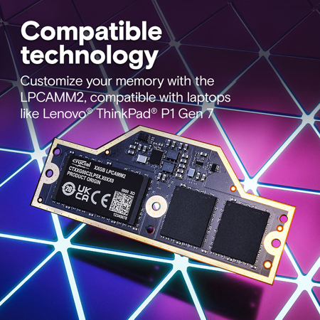 Crucial 32GB DDR5 7500MHz LPCAMM2 Memory Module CT32G75C2LP5X