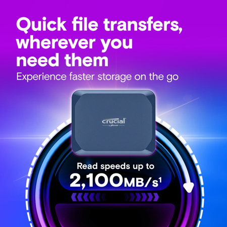 Crucial X10 USB 3.2 Type-C Portable External SSD