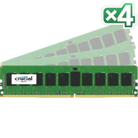 Crucial 32GB (4x 8GB) 288-Pin RDIMM DDR4 Module Kit, 512Meg x 72