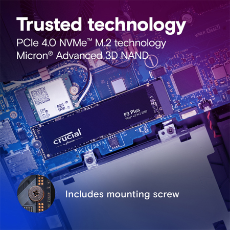 内蔵型SSD crucial P3 Plus NVMe M.2 Gen4x4 4TB Crucial P3 Plus Gen4 NVMe™ SSD | Crucial.com