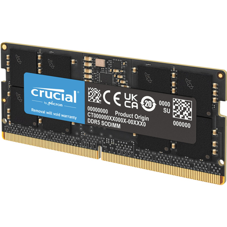 Crucial 64GB DDR5 5600MHz CL46 SODIMM Laptop Memory Module
