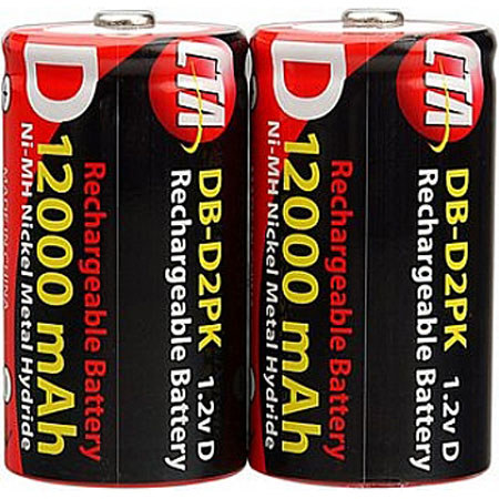 CTA Digital Two D Cell 1200mAh Ni-MH Rchrgble Batts
