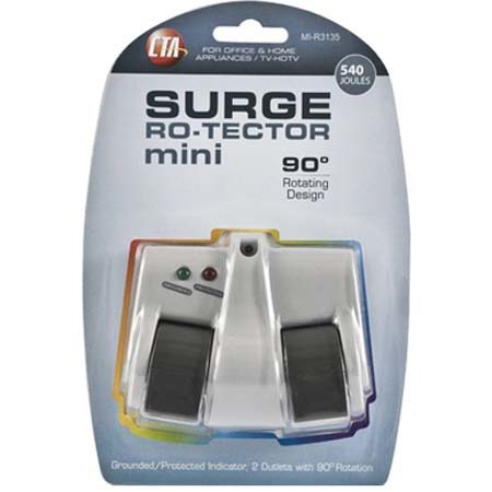 CTA Digital MI-R3135 3-Outlet Mini Surge Ro-Tector