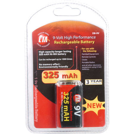 CTA Digital DB9V 9 Volt Ni-MH Rechargeable Battery
