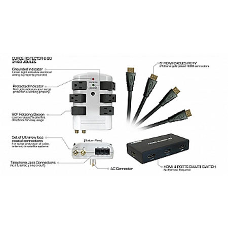 CTA Digital HDSK6 HDMI 6-In-1 Home Theater Starter Kit