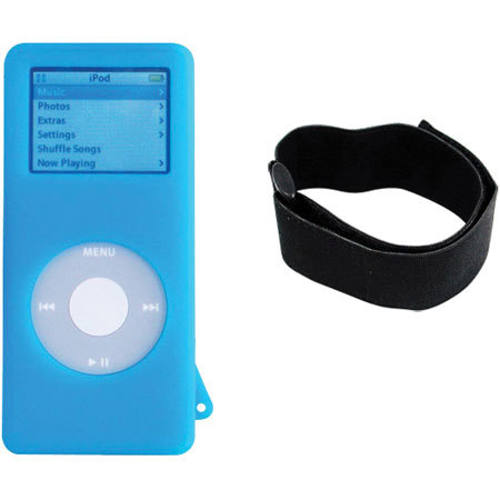 CTA Digital Blue Skin Case for the iPod Nano with Armband #IPHNAB