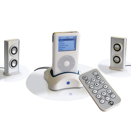 CTA Digital iPod Spkr Sys w/Remote Cntrl & Docking Stn