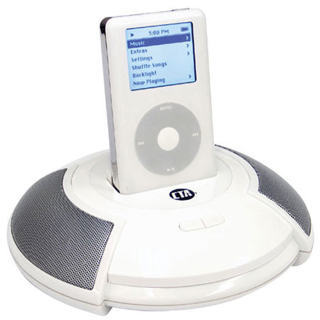 CTA Digital iPod Orb Round Desk Speaker with Dock Station #IPSRD