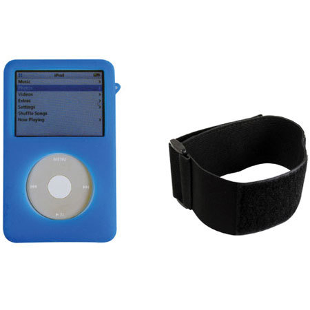CTA Digital IPHVB Blue Skin Case w/Armband f/iPod Video