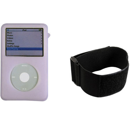 CTA Digital IPHVP iPod Video Purple Skin Case w/Armband