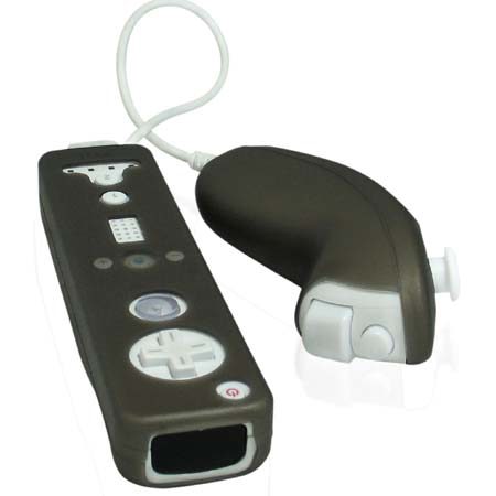 CTA Digital Black Silicon Sleeve for the Nintendo Wii