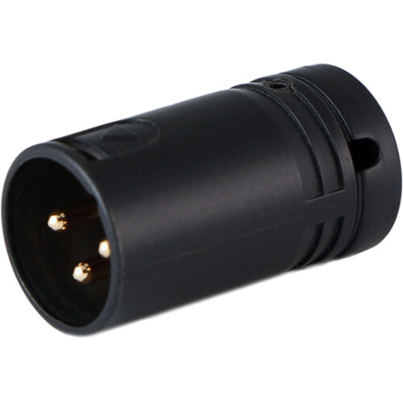 Cable Techniques R/A XLR 3-Pin Male Connector with A-Shell, Standard/Black Cap