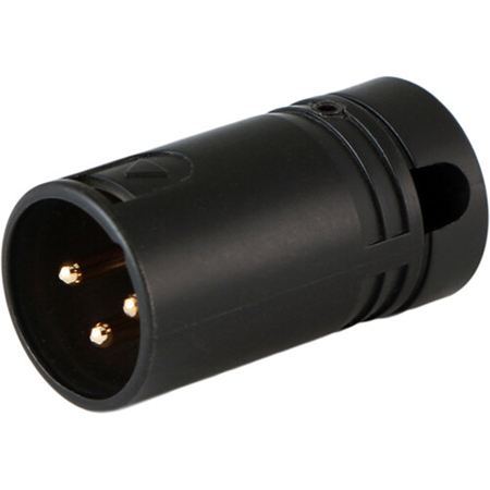Cable Techniques R/A XLR 3-Pin Male Connector w/A-Shell, Large/Black Cap,10-Pack