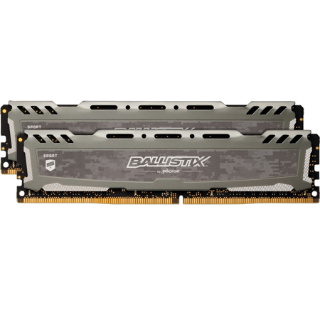 Ballistix Sport LT 32GB (2x 16GB) Module Kit, Dual Rank, Gray