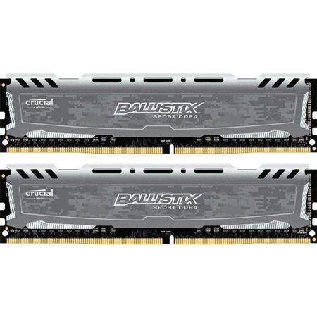Ballistix Sport LT 16GB 2x8GB Module Kit Single Rank Gray BLS2K8G4D26BFSBK