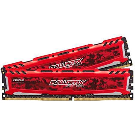 Ballistix Sport LT 16GB (2x 8GB) Module Kit, Single Rank, Red