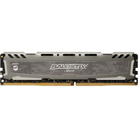 Ballistix Sport LT 16GB (2x 8GB) Gaming Memory Module Kit, Single Rank, Gray