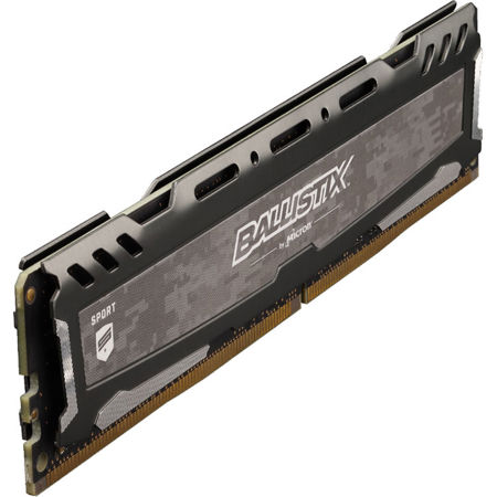 Ballistix Sport LT 8GB Gaming Memory Module, Single Rank, Gray