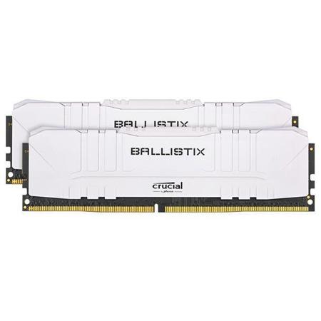Crucial Ballistix 32GB(16GBx2) DDR4 3200 MT/s UDIMM Memory Kit, White