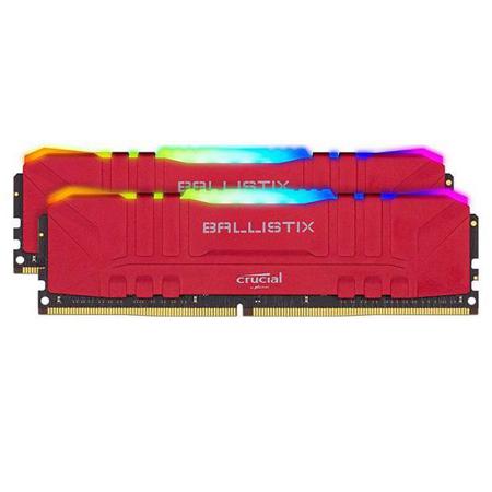Crucial Ballistix RGB 64GB (32GBx2) DDR4 3600 MT/s UDIMM Memory, Red
