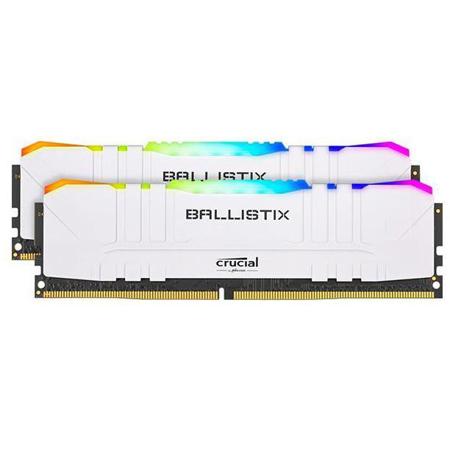 Crucial Ballistix RGB 64GB(32GBx2) DDR4 3600 MT/s UDIMM Memory, White