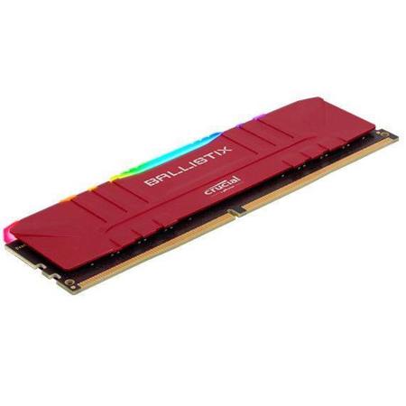 Crucial Ballistix RGB 32GB(16GBx2) DDR4 3000 MT/s UDIMM Memory, Red