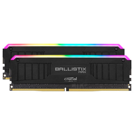 Crucial Ballistix MAX RGB 16GB (8GBx2) DDR4 4000 MT/s Memory, Black