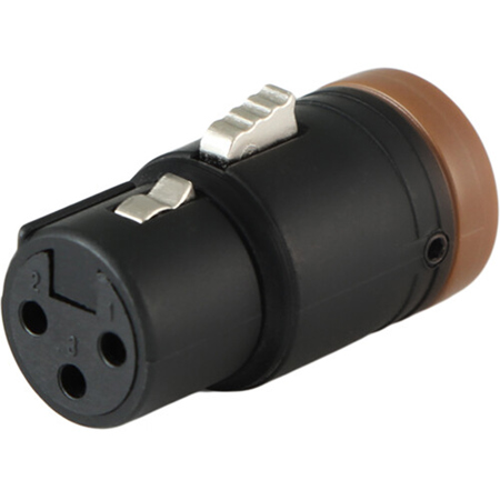 Cable Techniques Low Profile Right-Angle XLR 3-Pin Female Connector with B-Shell, Standard/Brown Cap