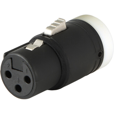 Cable Techniques LP R/A XLR 3-Pin Female Connector w/B-Shell,Standard/White Cap