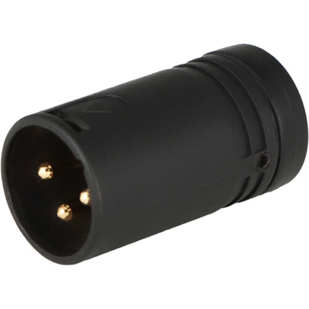 Cable Techniques R/A XLR 3-Pin Male Connector with B-Shell, Standard/Black Cap