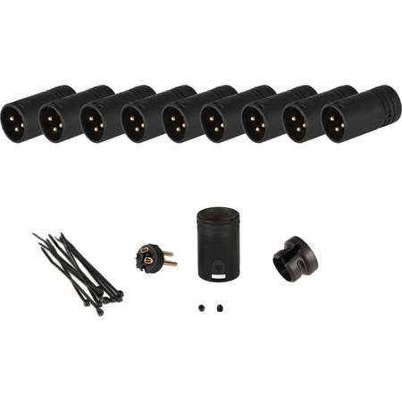 Cable Techniques R/A XLR 3-Pin M Connector, B-Shell, Standard/Black Cap, 10-Pack