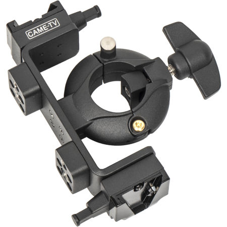 Came-TV Adjustable Pin Lock Swing Clamp, Dual V-Mounts, 1/4"-20 and 3/8"-16