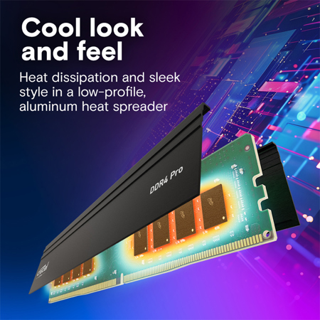 Crucial Pro 32GB (2x16GB) DDR4 3200MHz CL22 UDIMM Desktop Memory