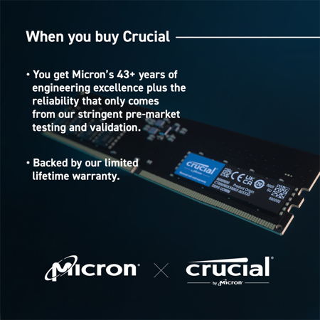 Crucial Pro DDR5 5600MHz CL46 UDIMM Desktop Memory Module - Adorama