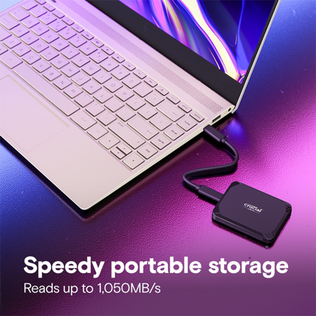 Crucial X9 USB 3.2 Gen 2 Type-C Portable External SSD