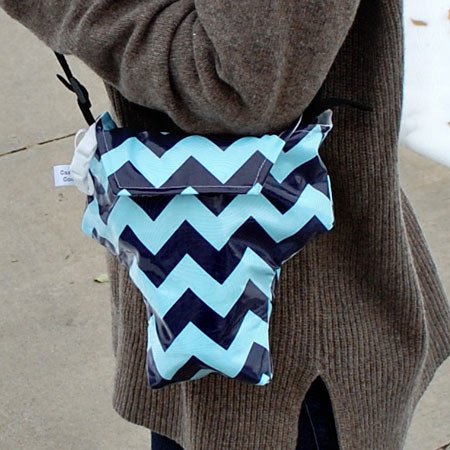 Camera Coats Aqua Navy Chevron Waterproof Rain Slicky, PRO
