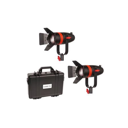 Came-TV Boltzen 55W Bi-Color Fresnel Focusable LED 2-Light Kit w/Case, Open Box