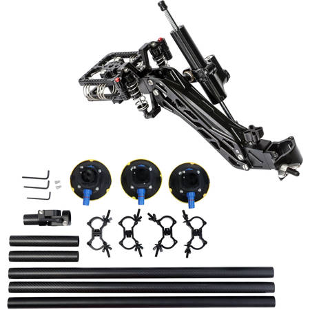 Came-TV Pro Camera Video Stabilizer Rod Mount With Suction Cup Mount, 2-22 lbs Payload
