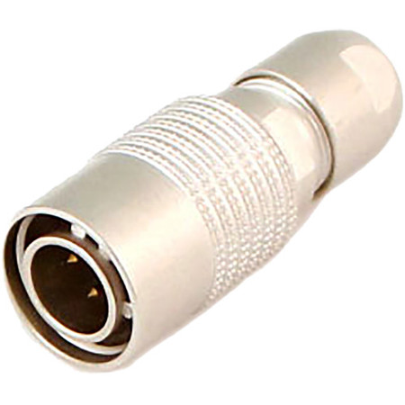 Cable Techniques 4-Pin Male DC Push-Pull Connector, Nickel, Straight End