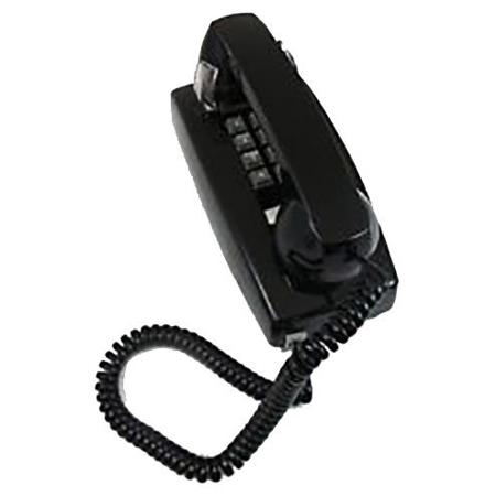 Cortelco Wall Phone with Message Light, Black