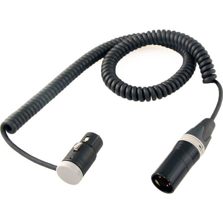 Cable Techniques Premium Stereo Coiled Boom-to-Mixer Cable with Low-Profile XLR-5F Connector, 18" to 6'