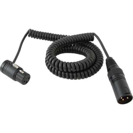 Cable Techniques Premium Coiled Boom-to-Mixer Cable with Low-Profile XLR-3F Connector, 18" to 6'