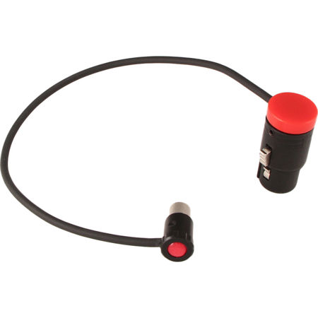 Cable Techniques 10" XLR-3F to TA5F Low-Profile Cable for Lectro SM, Red Caps