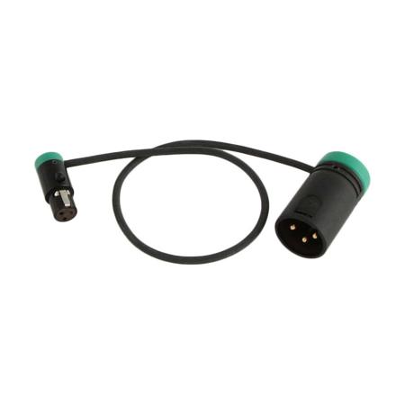 Cable Techniques LPS Low-Profile TA3F to LPXLR-3M Cable 24" - Green Caps